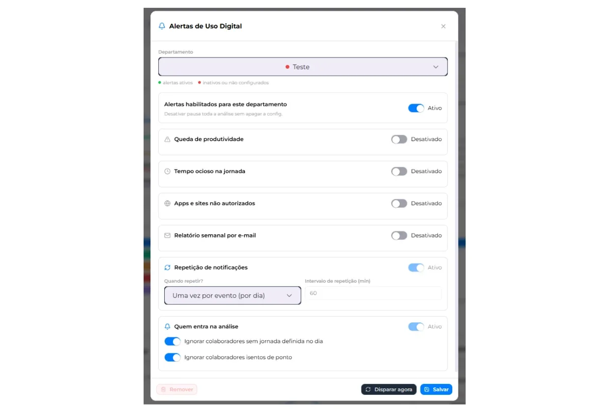 Alertas de Uso Digital no Sttelar Tracking